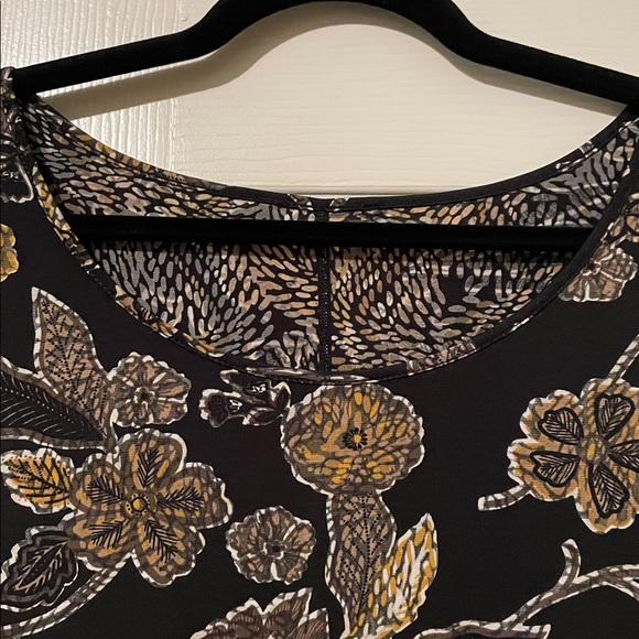 Attitudes by Renee Black and Gold Floral Maxi Dress - Picture 3 of 8